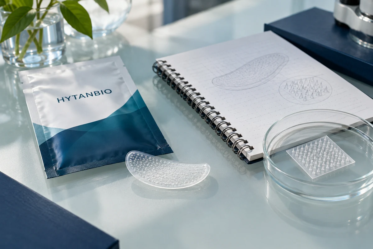 Concept illustration: Cosmetic-Grade Microneedle Patch vs Research Prototype