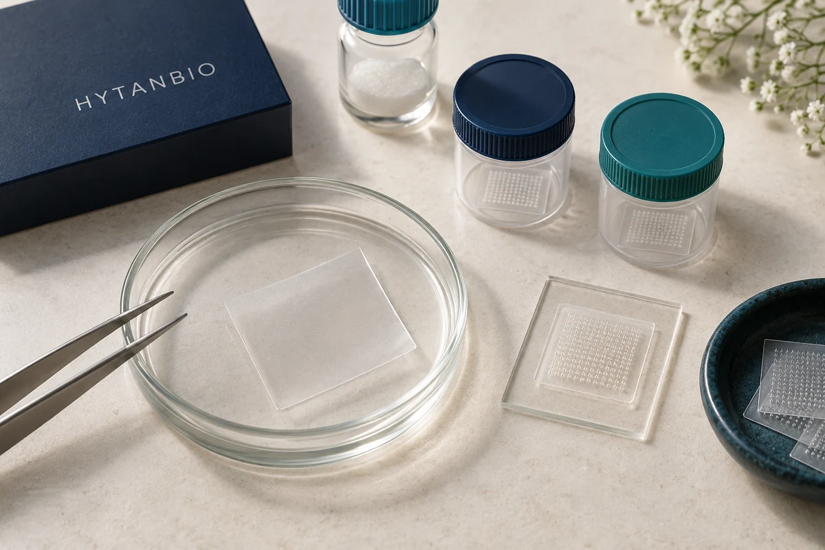Concept illustration: Peptide Stability in Solid Dissolvable Microneedle Matrices
