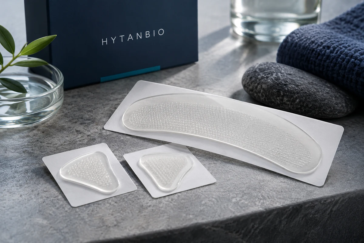 Concept illustration: Forehead and Anti-Wrinkle Peptide Microneedle Patch Formats
