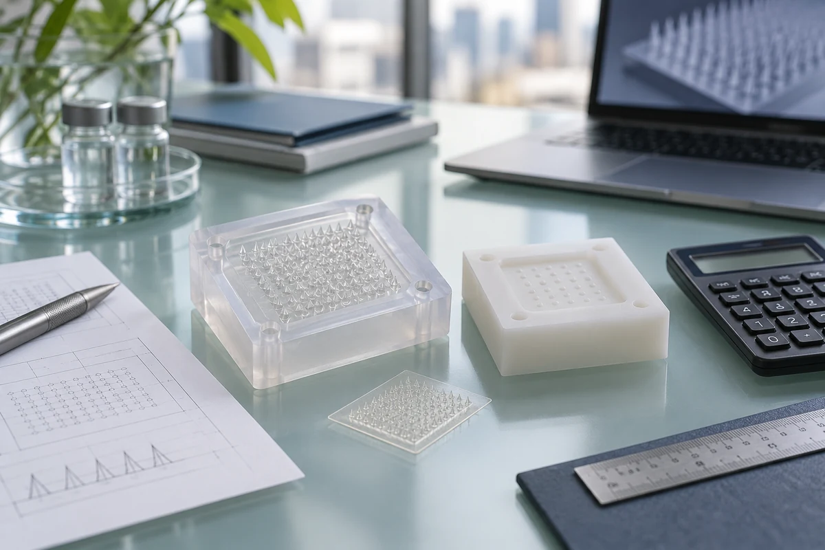 Concept illustration: When a Custom Microneedle Mold Is Worth the Investment