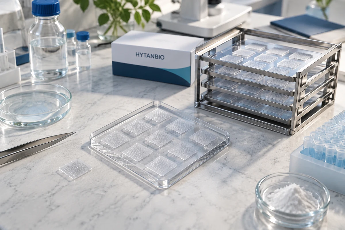Concept illustration: From Laboratory Sample to Peptide Microneedle Pilot Batch