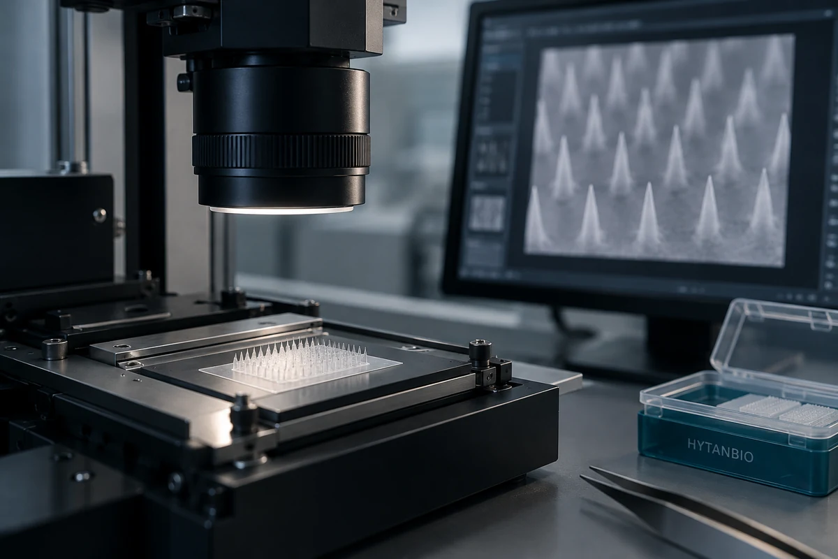 Concept illustration: Automated Optical Inspection for Microneedle Arrays
