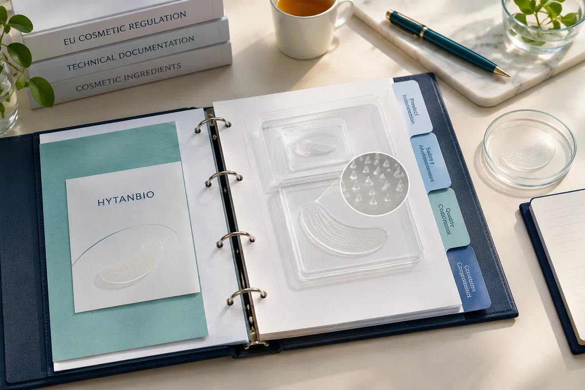 Concept illustration: EU Cosmetic Compliance Pathway for Peptide Microneedle Patches
