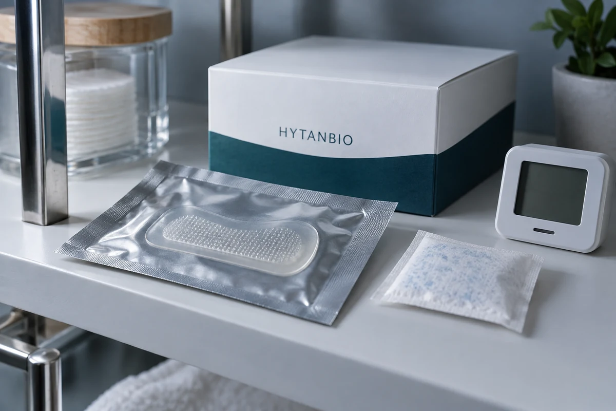 Concept illustration: Shelf Life and Storage for Peptide Microneedle Patch Products