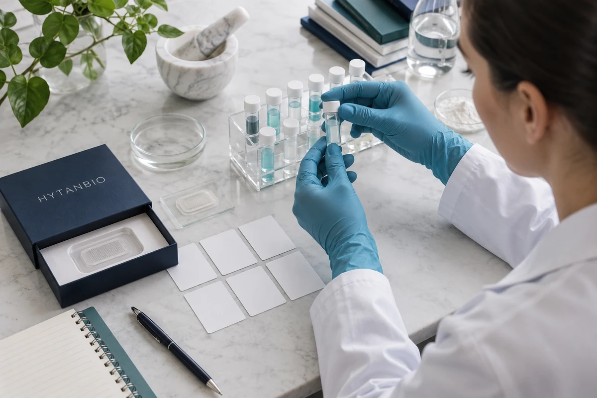 Concept illustration: Which Peptides Can Be Used in Dissolving Microneedle Patches?