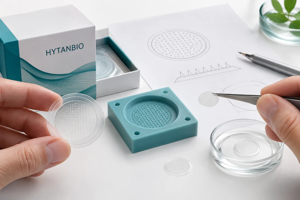Concept illustration: Nonapeptide-1 Brightening Microneedle Patch OEM