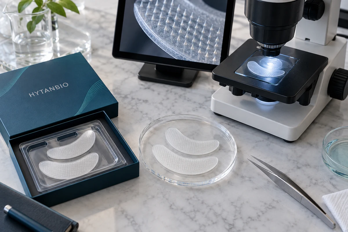 Concept illustration: Peptide Microneedle Eye Patch